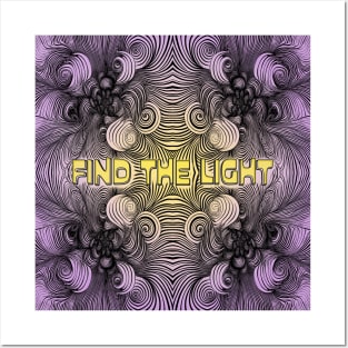 Find the Light Fractal, Purple Posters and Art